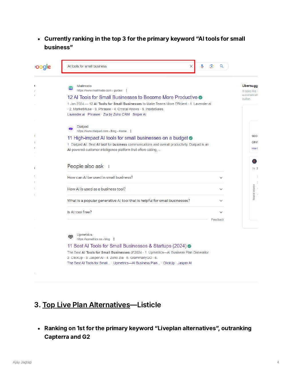 Google SERP ·