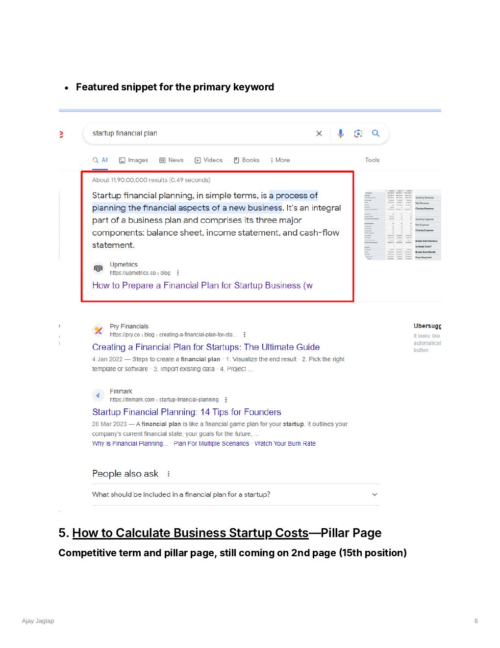 Google featured snippet ·