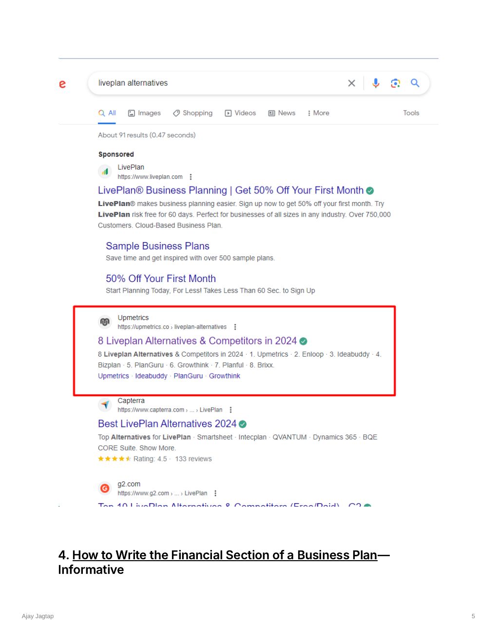 Google SERP ·